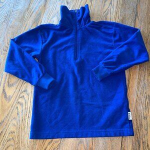 MASER blue fleece zip neck kids 10 (pit to pit-15)